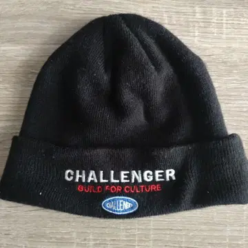 CHALLENGER 블랙 니트 모자