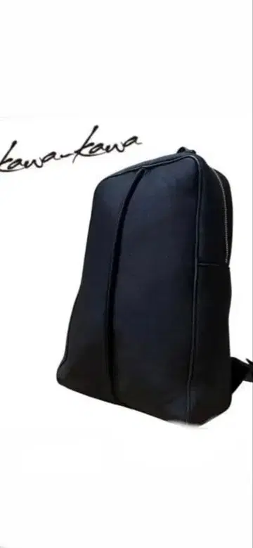 카와카와kawa kawa 블랙 합성 피혁 백팩 중형