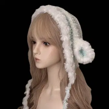 양 보닛 니트 고양이 귀 니트 모자 모리걸 페어리 그런지 y2k 서브컬쳐