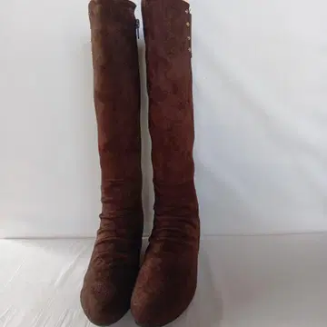 스웨이드 브라운 롱 부츠 35