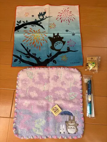 이웃집 토토로 손수건 거즈 손수건 볼펜 머리끈