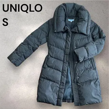 UNIQLO 다운 코트 S 볼륨 컬러 브라운 여성용 롱