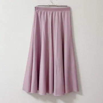 아나이 연보라 플레어 스커트 허리밴딩