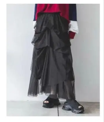 턱튤 롱 스커트 JEANASIS