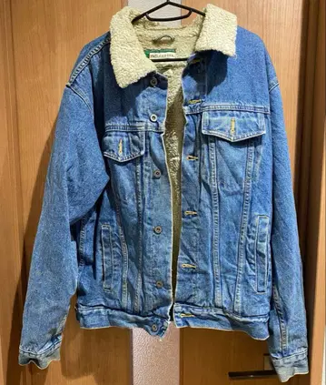 보아 카라 부착 데님 자켓