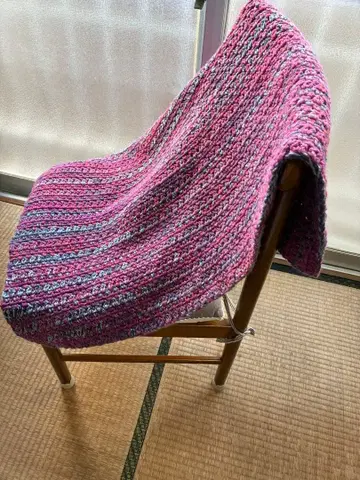 손뜨개질 무릎담요 숄