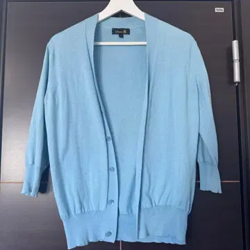 Drawer 스카이블루 오부 소매 코튼 실크 가디건 사이즈 1