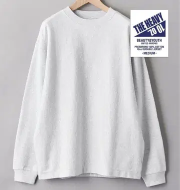 뷰티앤유스 BY 10oz 헤비 와이드 크루넥 티셔츠