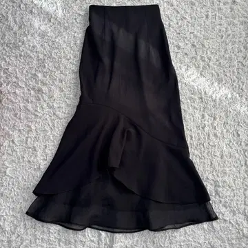 리젝시 RESEXXY 시어 도킹 머메이드 스커트 블랙