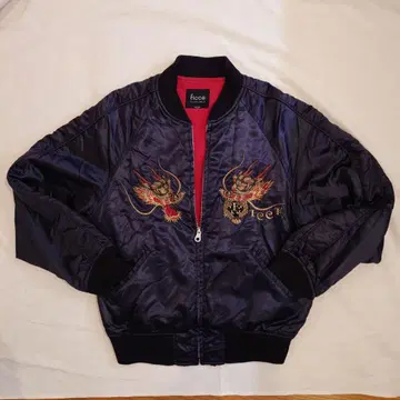 FICCE 드래곤 자수 스카잔 블랙