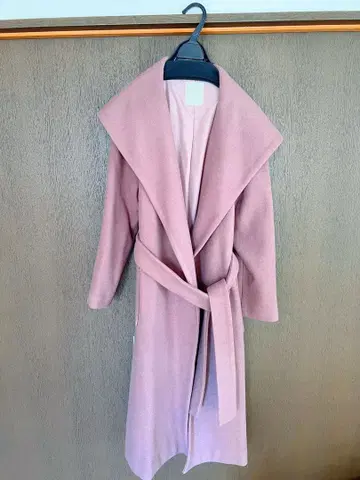 핑크 M 사이즈 롱 코트