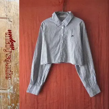 새상품급 apres jour mignon 스트라이프 긴팔 셔츠 F