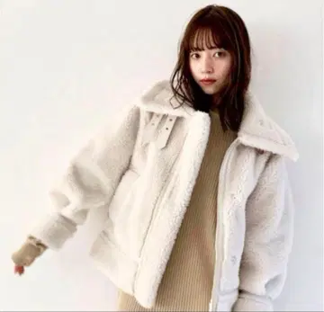 SNIDEL 봄버 자켓 아이보리