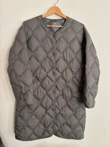 미사용 새상품 유니클로 울트라 라이트 다운 릴랙스 코트 올리브