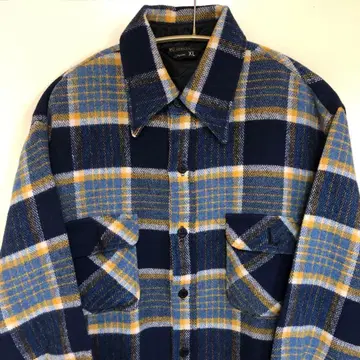 70년대 JC 페니 체크 셔츠 XL