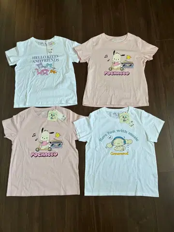 산리오와 유니클로의 콜라보 T셔츠 4장 세트