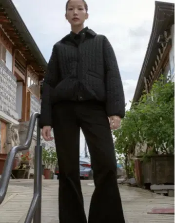 ZARA 하트 버튼 퍼프 퀼팅 자켓