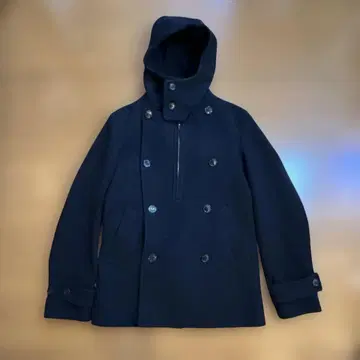 CABANE de ZUCCA 울 후드 부착 피 코트