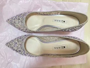 다이애나 퍼플 글리터 하이힐 7cm 사이즈 25.0cm 박스 포함
