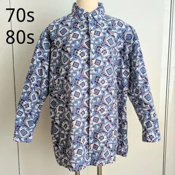 COTYMAY 70s 80s 유로 빈티지 기하학 올 패턴