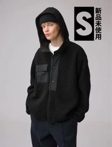 GU 보아 플리스 스냅 후드티