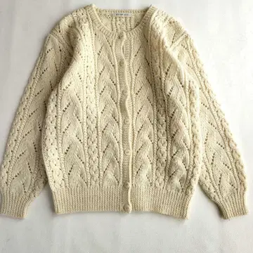 메이슨 그레이 긴팔 가디건 케이블 짜임 울 빅 두꺼운 밧줄 짜임