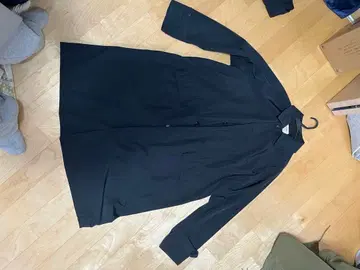 블랙 스텐카라 코트 남성용