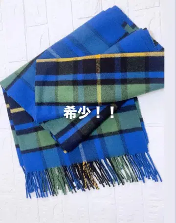 Johnstons 체크 무늬 울 스톨