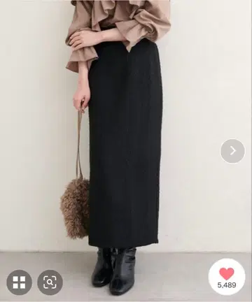 natural couture MIX 트위드 하이웨스트 타이트 스커트