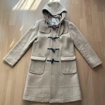 [ 대특가 ] LOWRYSFARM 후드 부착 더플 코트 여성용 카멜 M