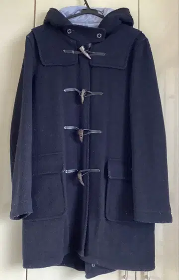 SHIPS JET BLUE 더플 코트 L 후드 부착