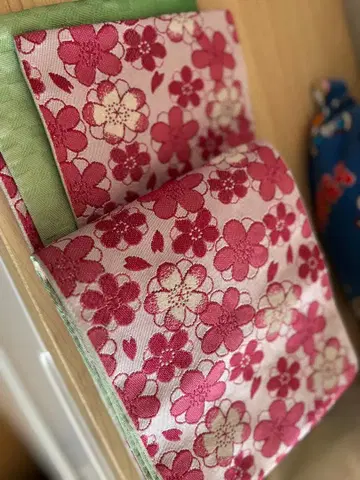 벚꽃 꽃무늬 코몬 기모노 오비