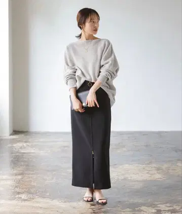 [ NOBLE ] 숄더 살로펫 후프 지퍼 스커트 노블