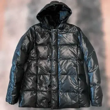 glamb 블랙 후드 부착 다운 자켓