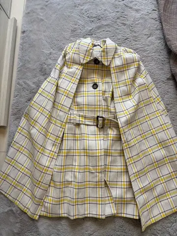 릴리 브라운 체크 무늬 벨트 포함 원피스