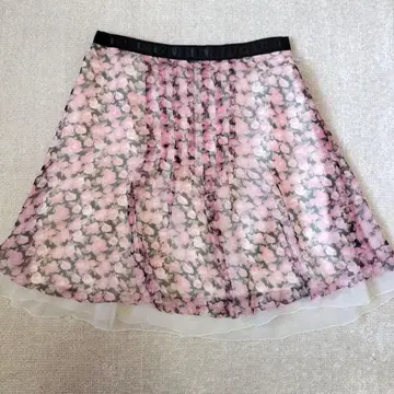 미사용 새상품 아푸와이저 리셰 플라워 프린트 플레어 스커트 S