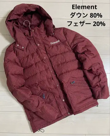 Element 엘리먼트 깅엄 체크 다운 자켓 다운 코트