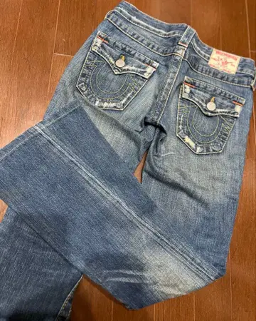 트루릴리젼 부츠컷 데님 플레어 데님 라이트 블루