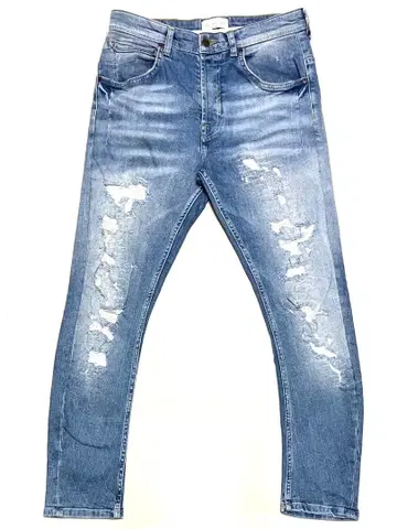 빅 ZMDC ZARA MAN 크러쉬 가공 스트레치 데님 관통 없음