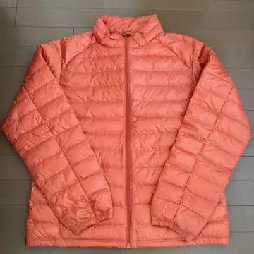 오렌지 퀼팅 다운 자켓