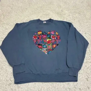 JERZEES 저지 구제 의류 90s 하트 맨투맨 트레이닝복