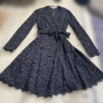 DIANE von FURSTENBERG 다크 네이비 랩 드레스