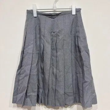 [ L ] 이스트 보이 EAST BOY 그레이 플리츠 스커트 무릎 기장