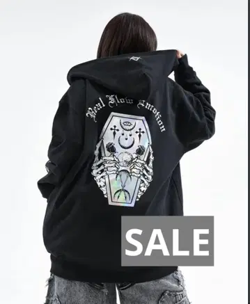 REFLEM 홀로그램 프린트 ZIP 후드티