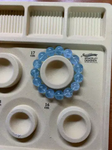 블루 토파즈 14mm 전후 팔찌 안지름 17cm
