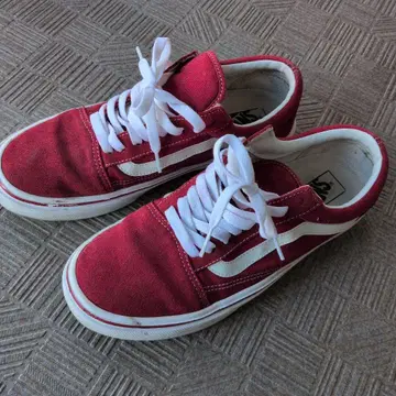 Vans 레드 스웨이드 스니커즈 27.0cm