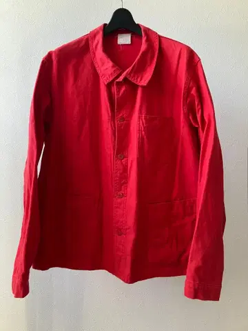 유로 워크 자켓 빈티지 데미지 레드