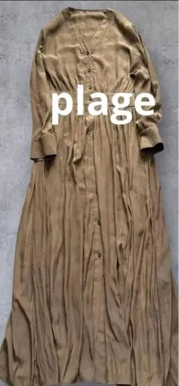 플라주 성인 페미닌 드레이프감 개더 풍성한 롱 원피스