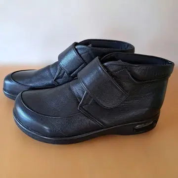 블랙 천연 가죽 가죽 벨트 부츠 23cm EEEE 일본제