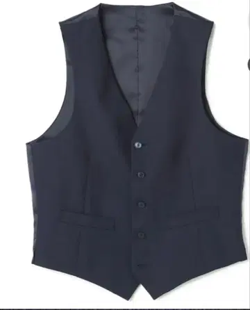 LES MUES 포멀 베스트 슬림 네이비 수트 베스트 남성용 L 상당